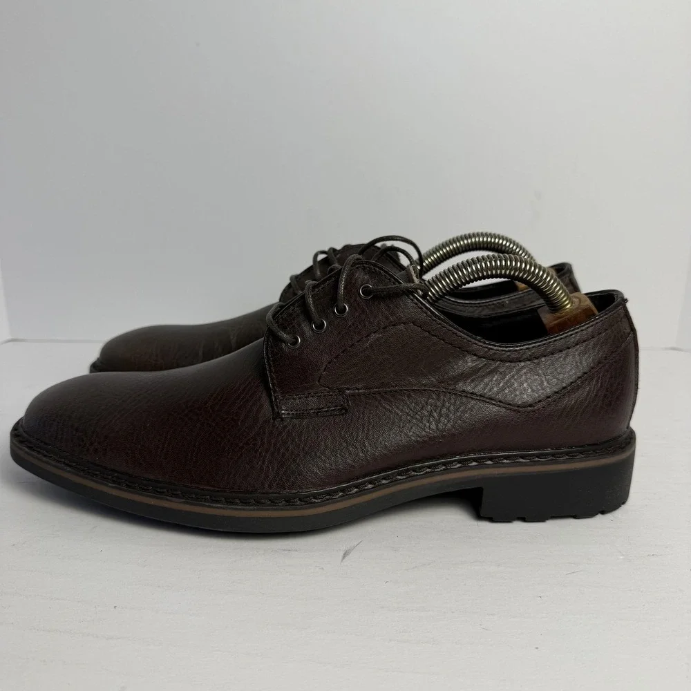 Joseph Abboud Ryan 201 Shoes Mens Size‎ 13 D Brown Leather Derby Dress Lace Up